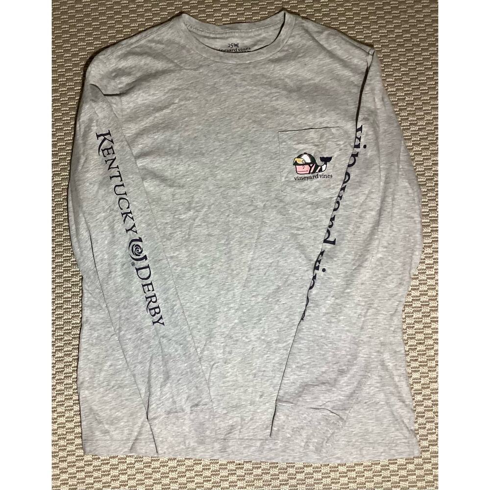 kentucky derby winning jockey whale long-sleeve pocket tee men Medium